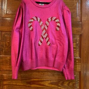 Queen of Sparkles Candy Cane Christmas Sweater, Gorgeous, Never worn, NWOT